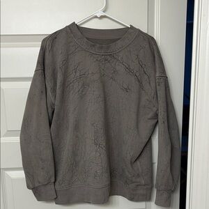 LULULEMON WOMENS tan and black crewneck